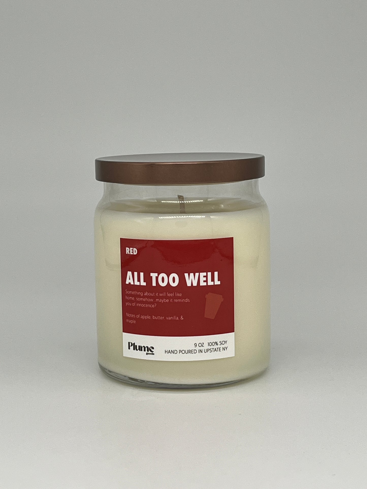 Taylor Eras - All Too Well Scented Soy Candle